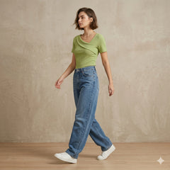 Pistachio Green Ribbed Wrap Top | Cute & Comfy Everyday Wear