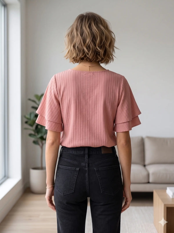 Dusty Pink Button-Down Top for Women | Casual Chic Everyday Wear