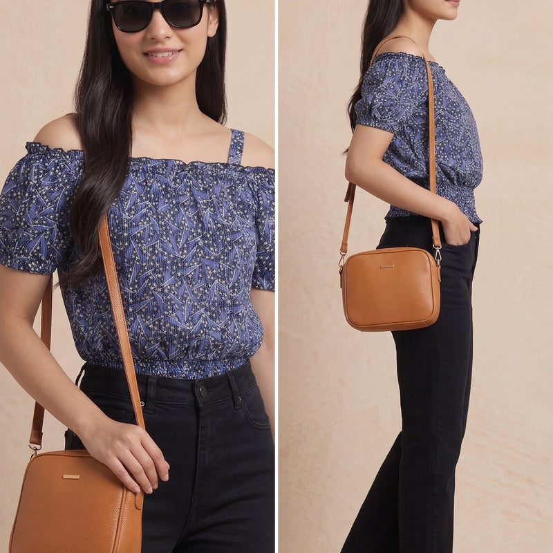 Blue Floral Off-Shoulder Smocked Top | Women's Casual Summer Blouse