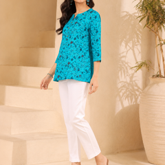 Floral Printed Cotton Co-Ord Set for Women | Stylish Ethnic Lounge Wear