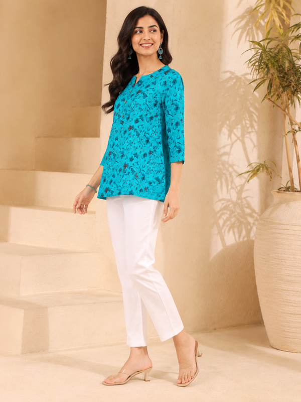 Floral Printed Cotton Co-Ord Set for Women | Stylish Ethnic Lounge Wear